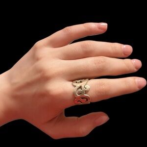 Sterling Silver Scroll Band Ring